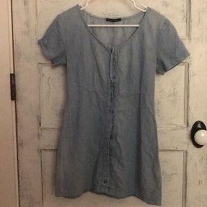 Denim blue mini dress